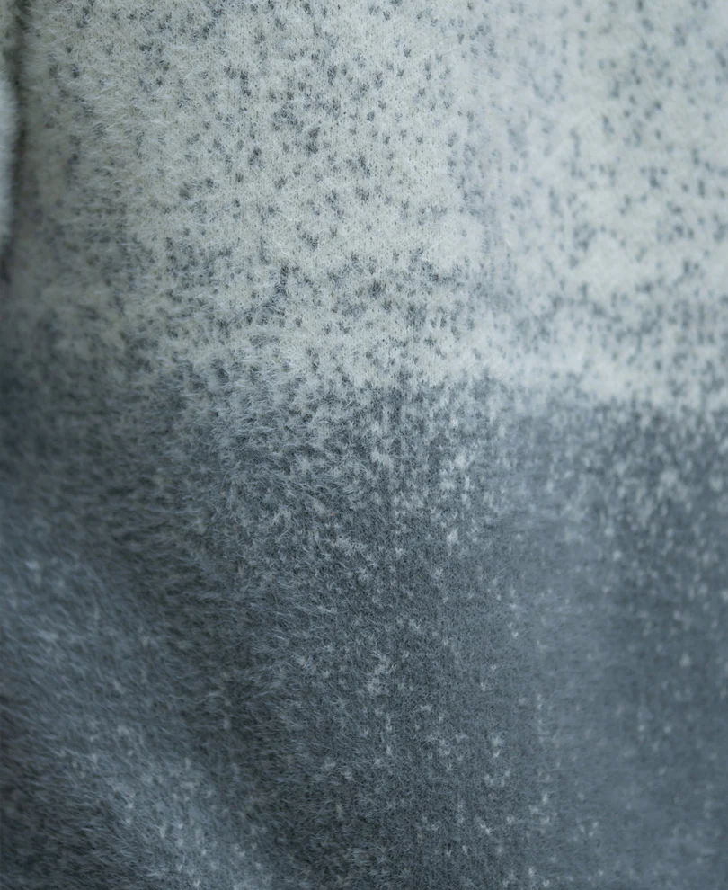 Grey Ombre Fuzzy T-Shirt - Image 4