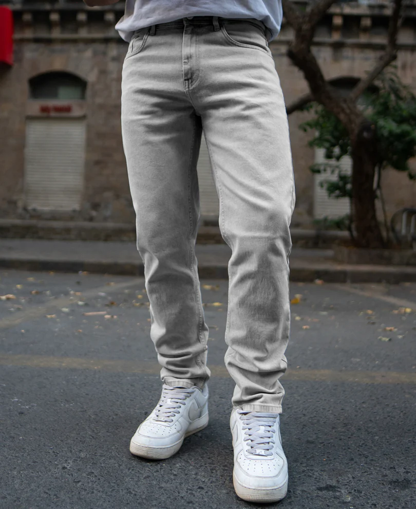 Grey Regular Fit Basic Denim Jeans - Image 2