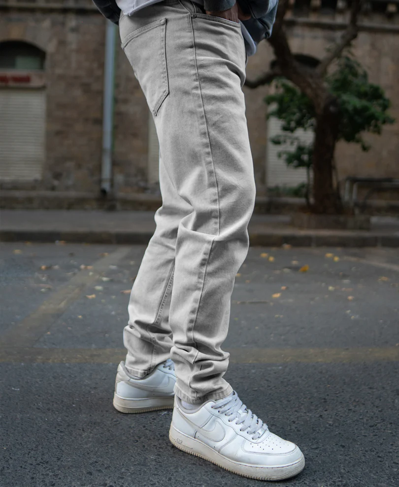 Grey Regular Fit Basic Denim Jeans - Image 3