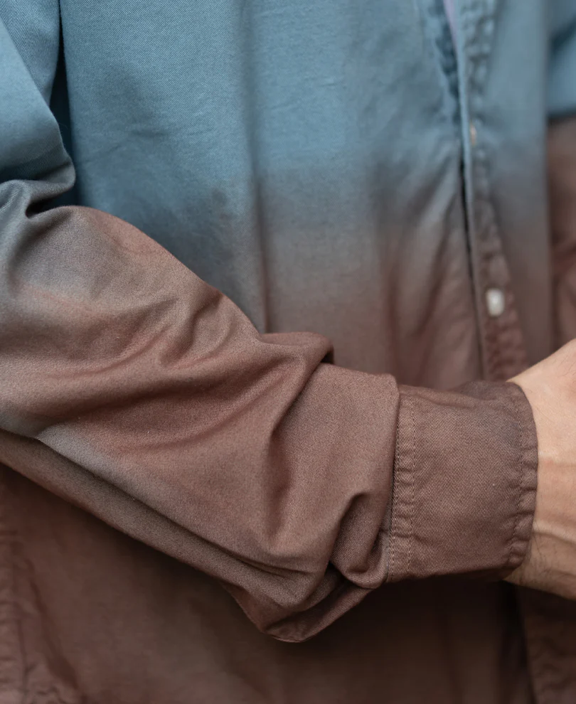 Grey Sky Ombre Shirt 100% Cotton - Image 4