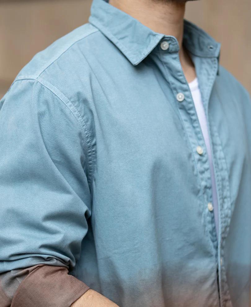 Grey Sky Ombre Shirt 100% Cotton - Image 5