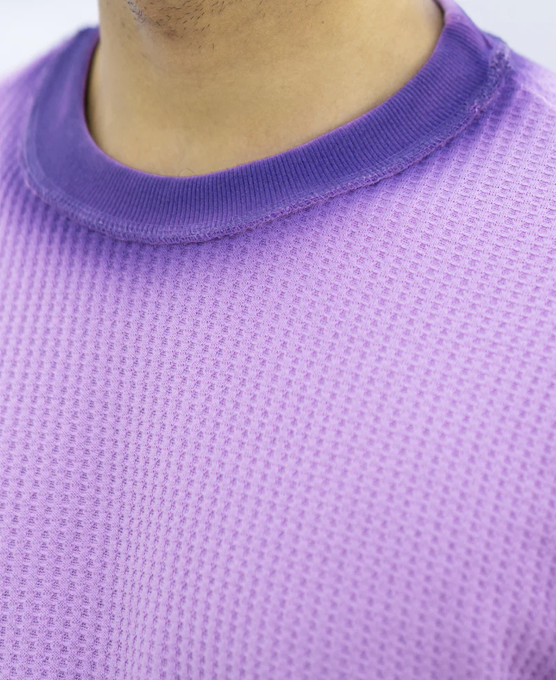 Lavender Sprayed Structure T-Shirt - Image 4