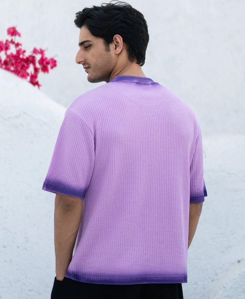 Lavender Sprayed Structure T-Shirt - Image 5