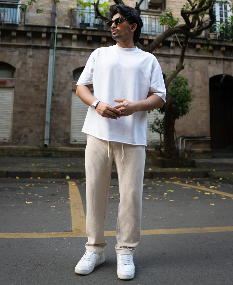 Light Beige Regular Fit Track Pant - Image 7
