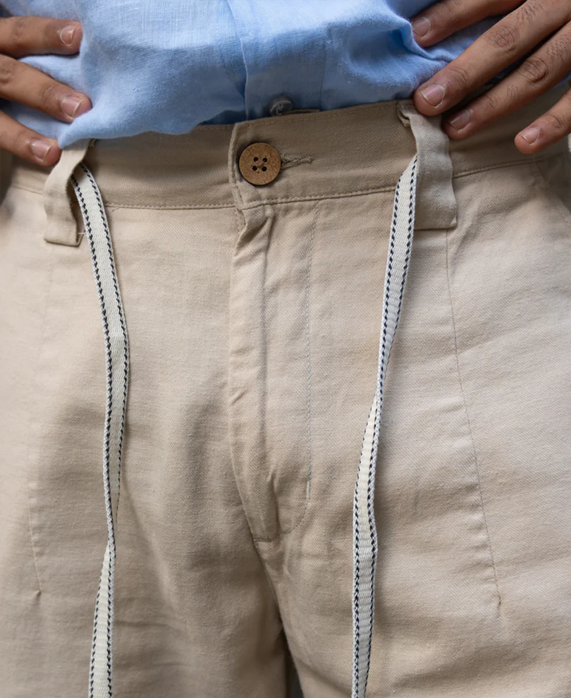 Light Beige Linen Trouser - Image 4