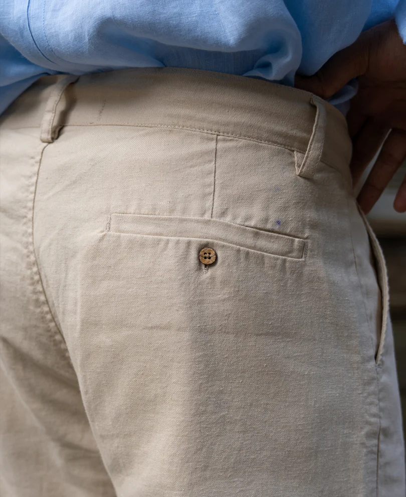 Light Beige Linen Trouser - Image 6