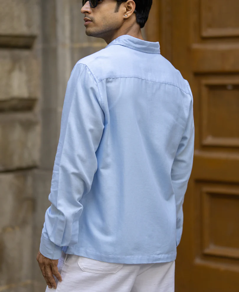 Light Blue Embroidered Shirt - Image 6