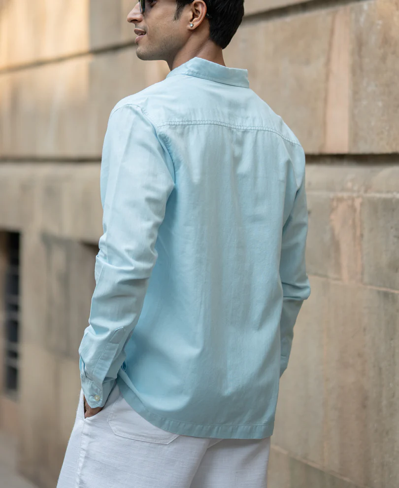 Light Blue Embroidered Shirt - Image 5