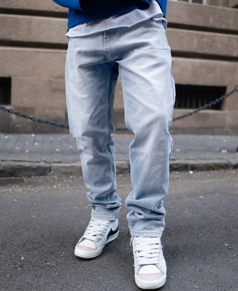 Light Blue Regular Fit Denim Jeans - Image 2