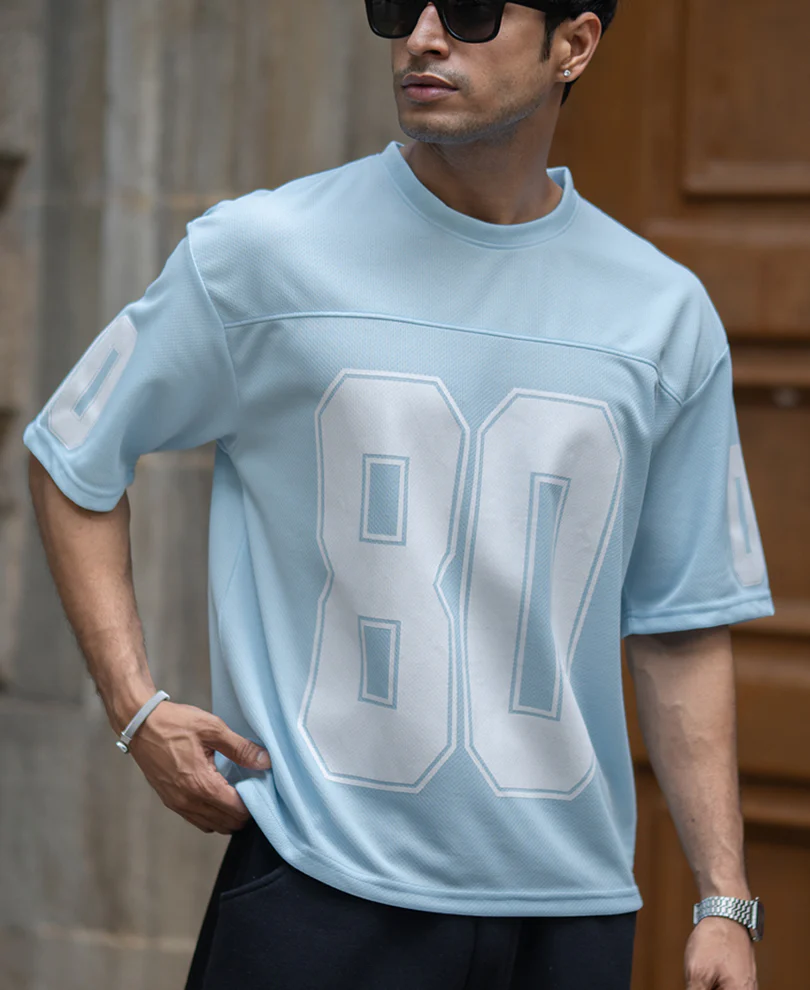 Light Blue Varsity T-Shirt - Image 2