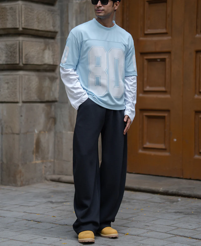 Light Blue Varsity T-Shirt - Image 7