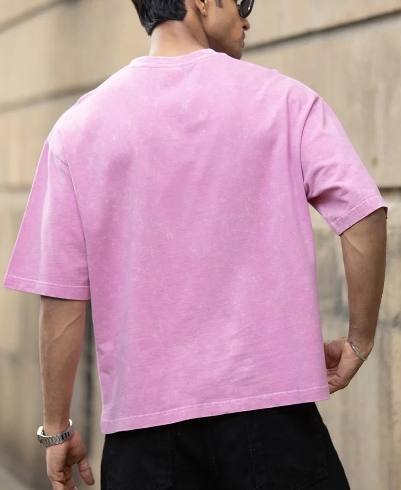 Light Pink Washed Graphic T-Shirt 100% Cotton - Image 5