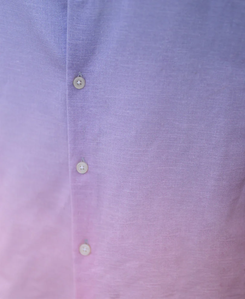 Lilac Ombre Print Shirt 100% Cotton - Image 3