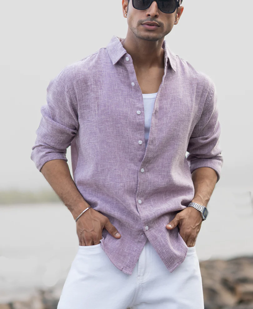 Lilac Structured Shirt - Image 3