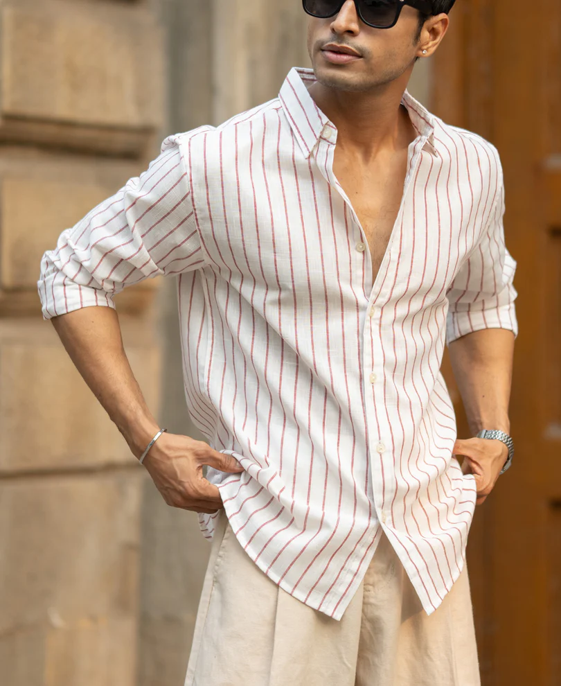 Maroon Broad Stripe Shirt - Image 5