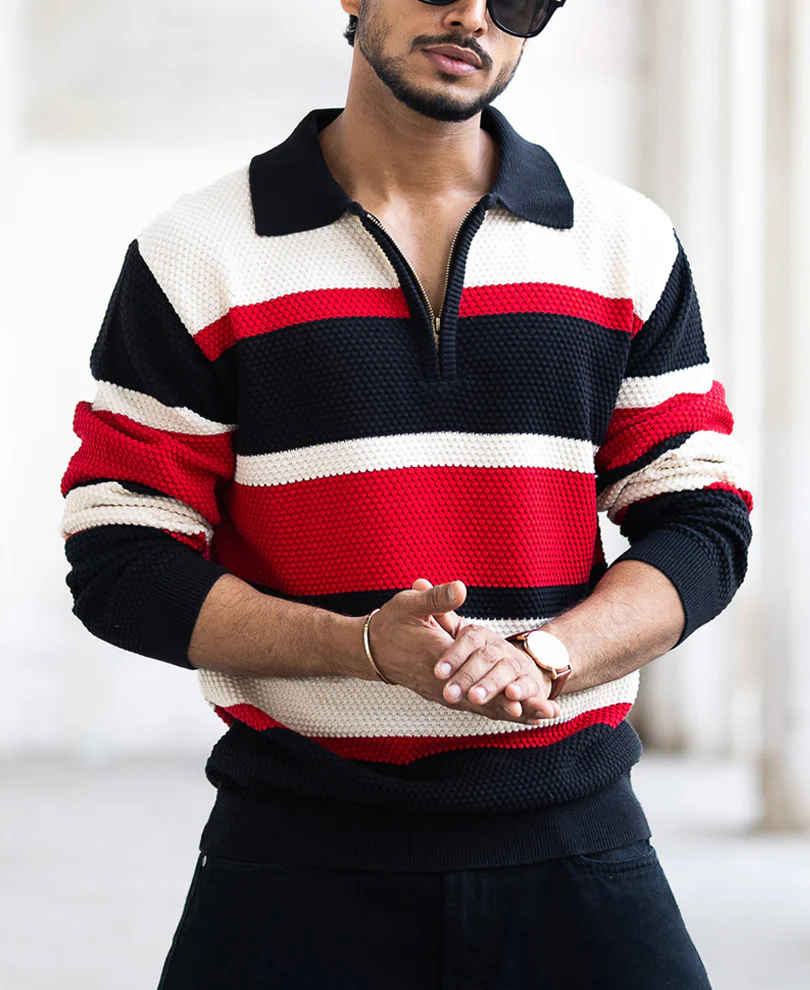 Multi Colour Regular Fit Full Sleeves T-Shirt 100% Cotton - Image 2