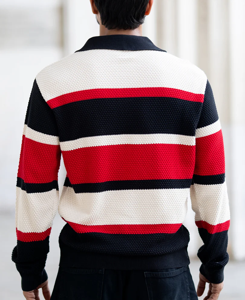 Multi Colour Regular Fit Full Sleeves T-Shirt 100% Cotton - Image 3