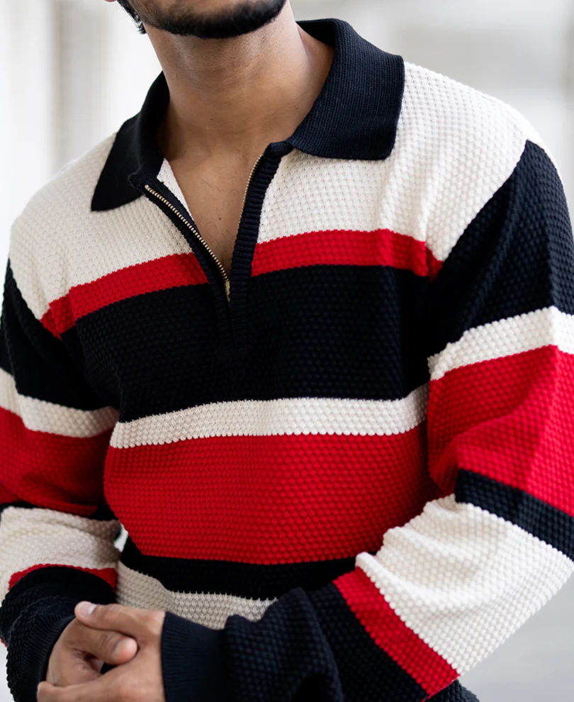 Multi Colour Regular Fit Full Sleeves T-Shirt 100% Cotton - Image 5