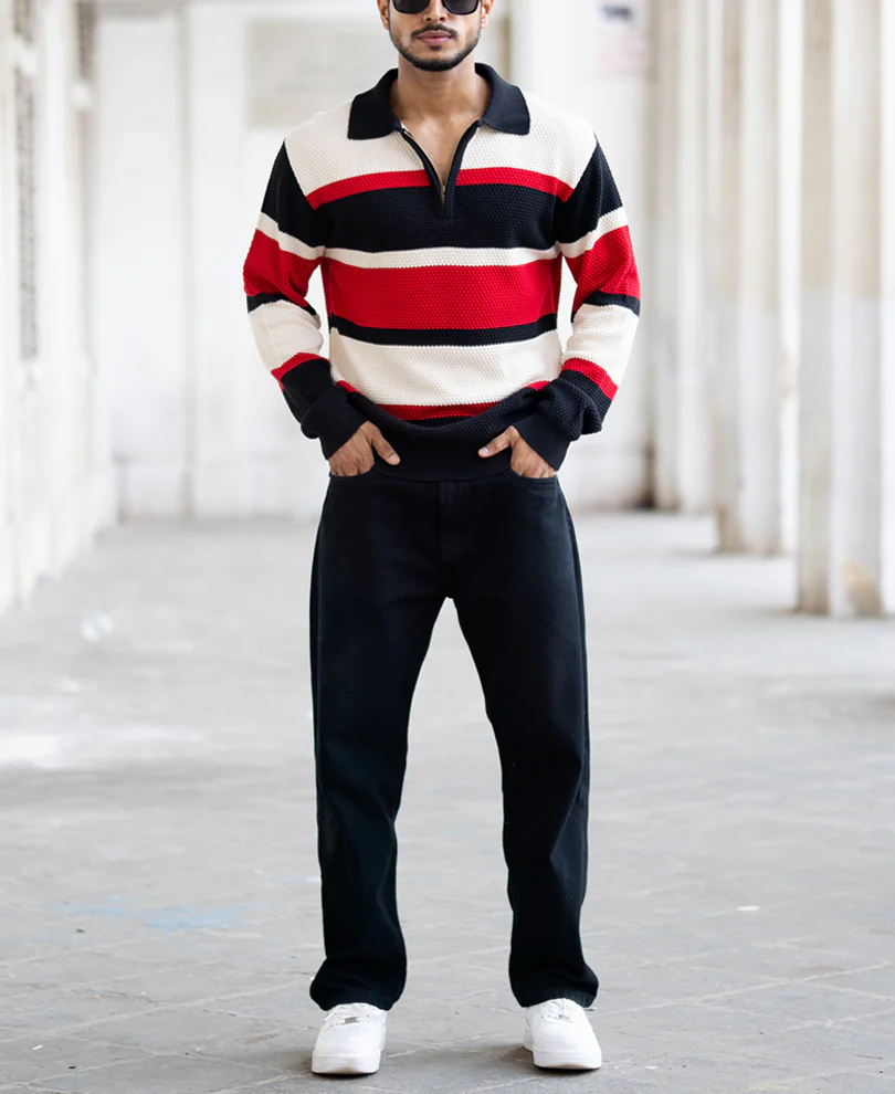 Multi Colour Regular Fit Full Sleeves T-Shirt 100% Cotton - Image 6