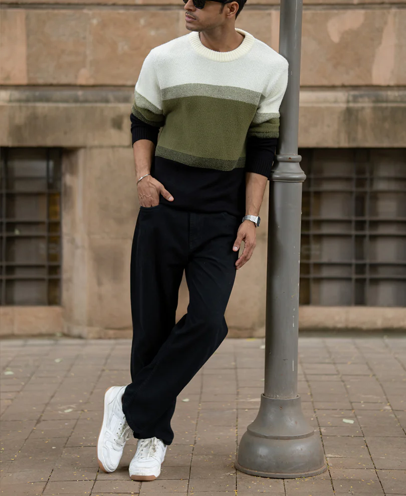 Multicolour Striped Knit T-Shirt - Image 4