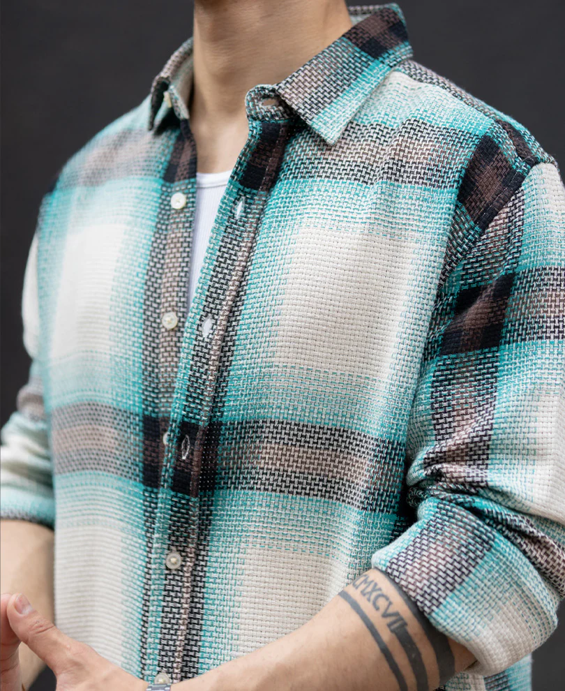 Multi Colour Structured Checks Shirt - Image 3
