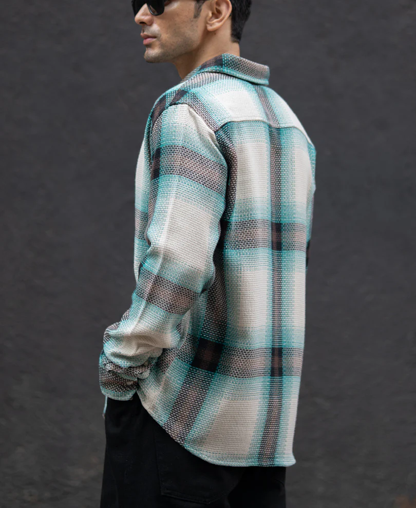 Multi Colour Structured Checks Shirt - Image 5