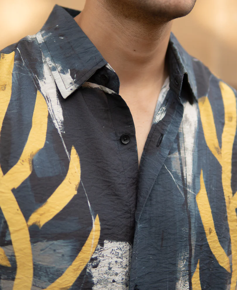 Multicolour Abstract Lightweight Printed Shirt - Image 3