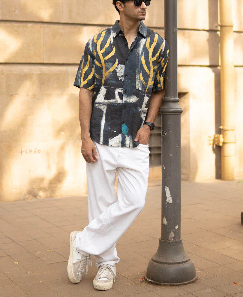 Multicolour Abstract Lightweight Printed Shirt - Image 6