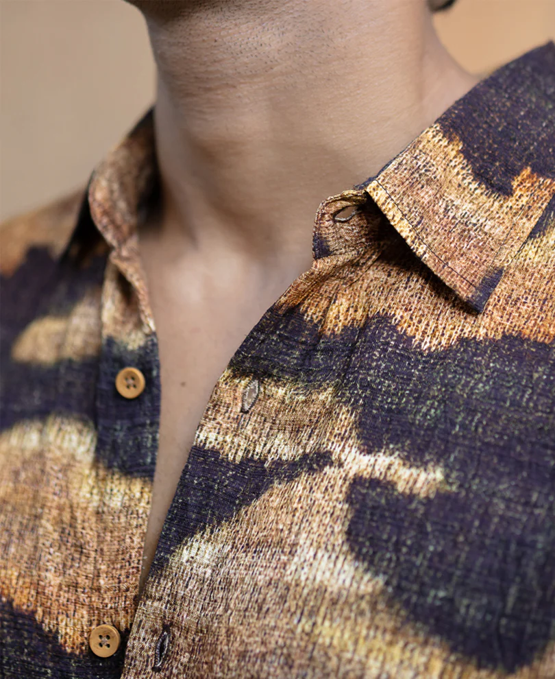 Multicolour Abstract Print Half Sleeves Shirt - Image 4