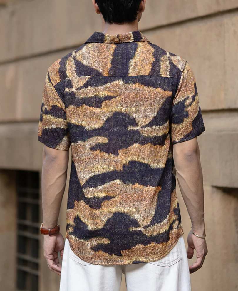 Multicolour Abstract Print Half Sleeves Shirt - Image 5