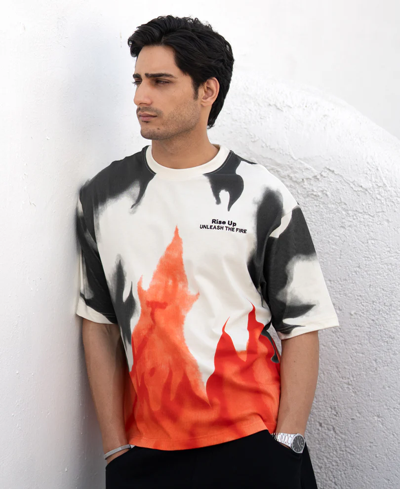 Multicolour Boxy Fit T-Shirt 100% Cotton - Image 3