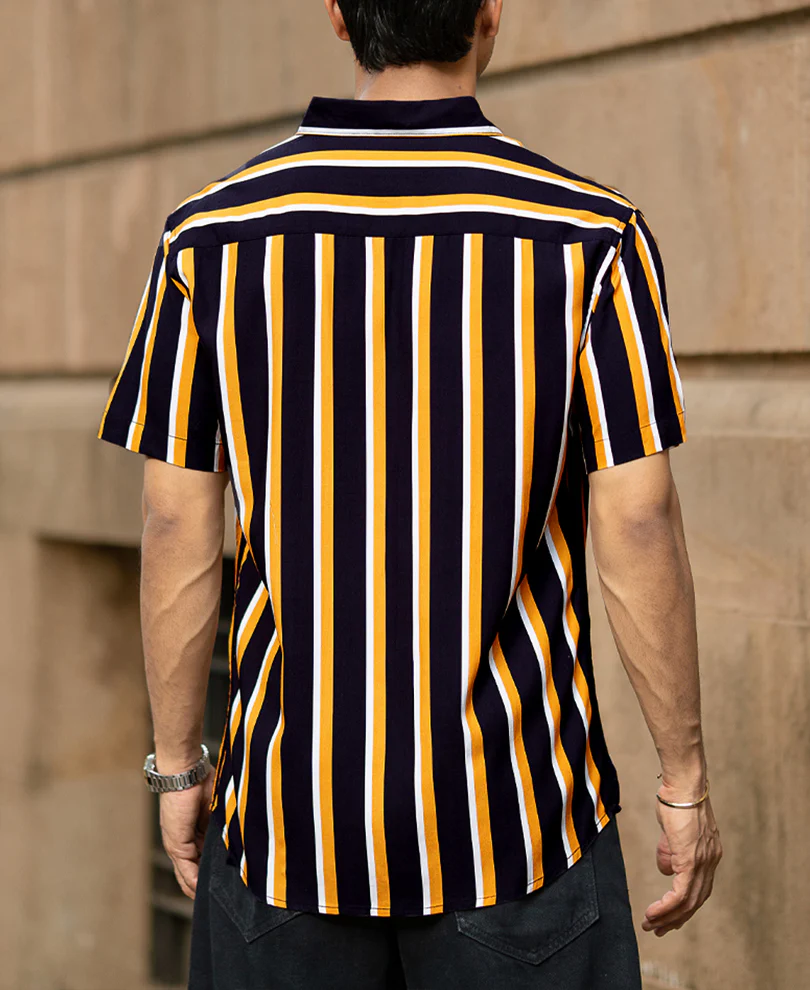 Multicolour Lightweight Striped Shirt - Image 5