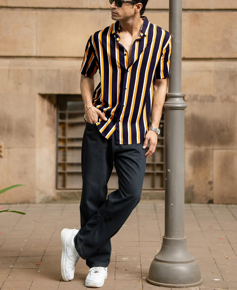 Multicolour Lightweight Striped Shirt - Image 6