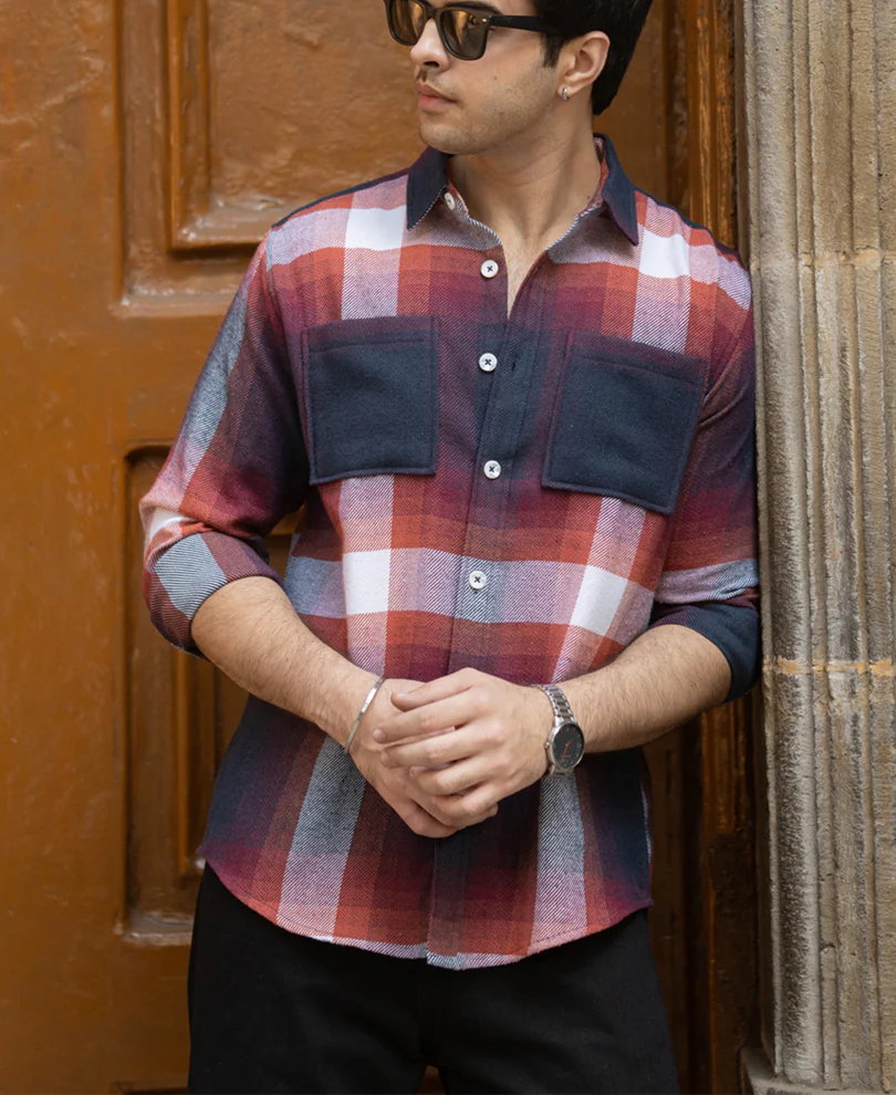 Multicolour Macro Checks Shirt - Image 4