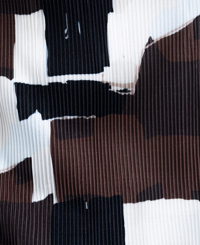 Multicolour Printed Pleat Shirt - Image 3