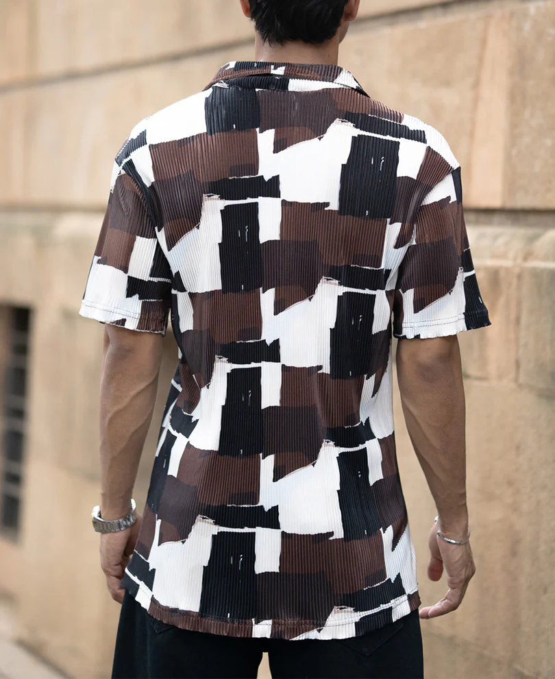 Multicolour Printed Pleat Shirt - Image 5