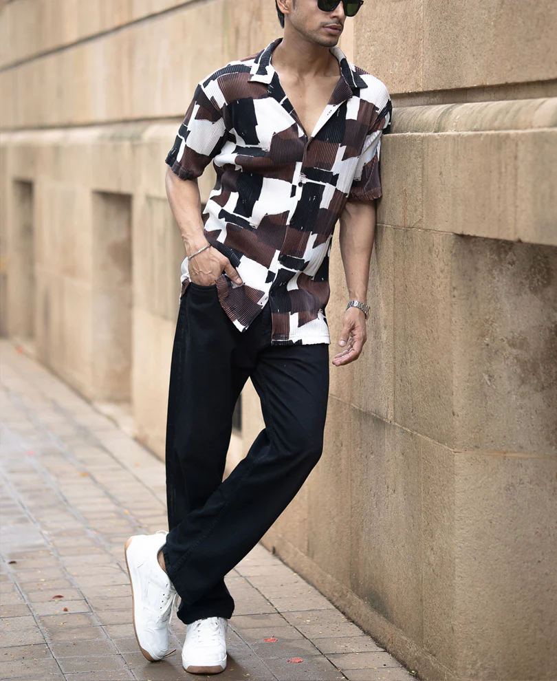 Multicolour Printed Pleat Shirt - Image 6