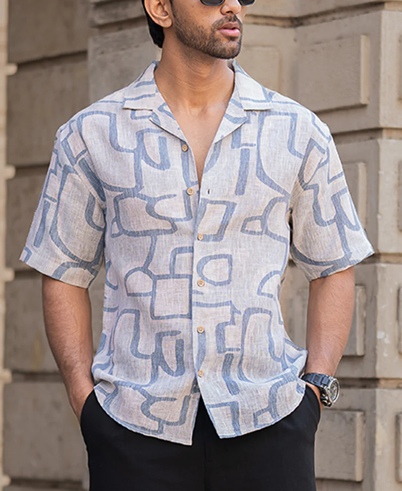 Grey Sky Abstract Print T-Shirt - Image 3