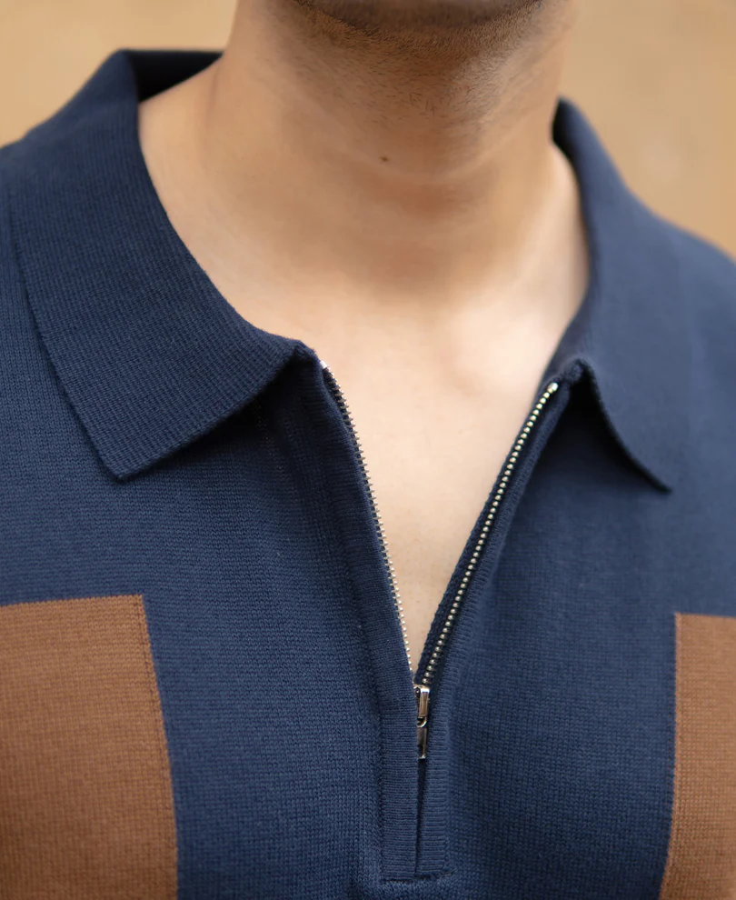 Multicolour Striped Polo T-Shirt 100% Cotton - Image 3