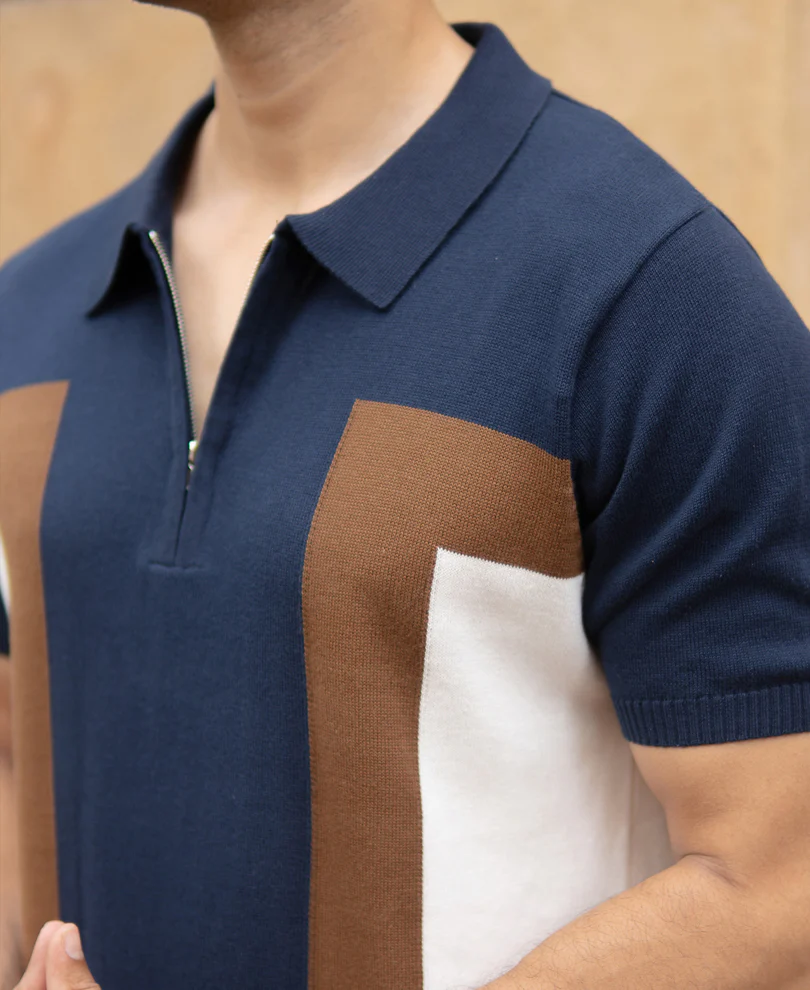 Multicolour Striped Polo T-Shirt 100% Cotton - Image 4