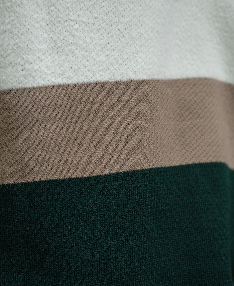 Multicolour Striped Zipper T-Shirt - Image 4