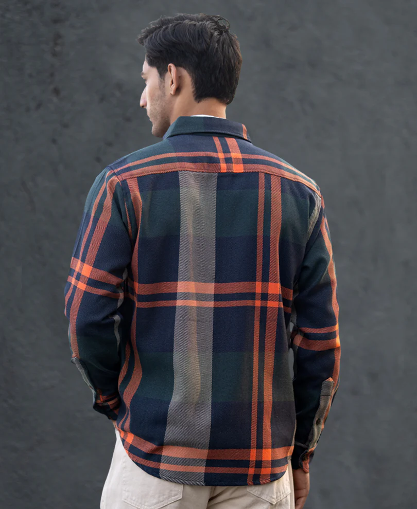 Multicolour Structure Checked Shirt - Image 5