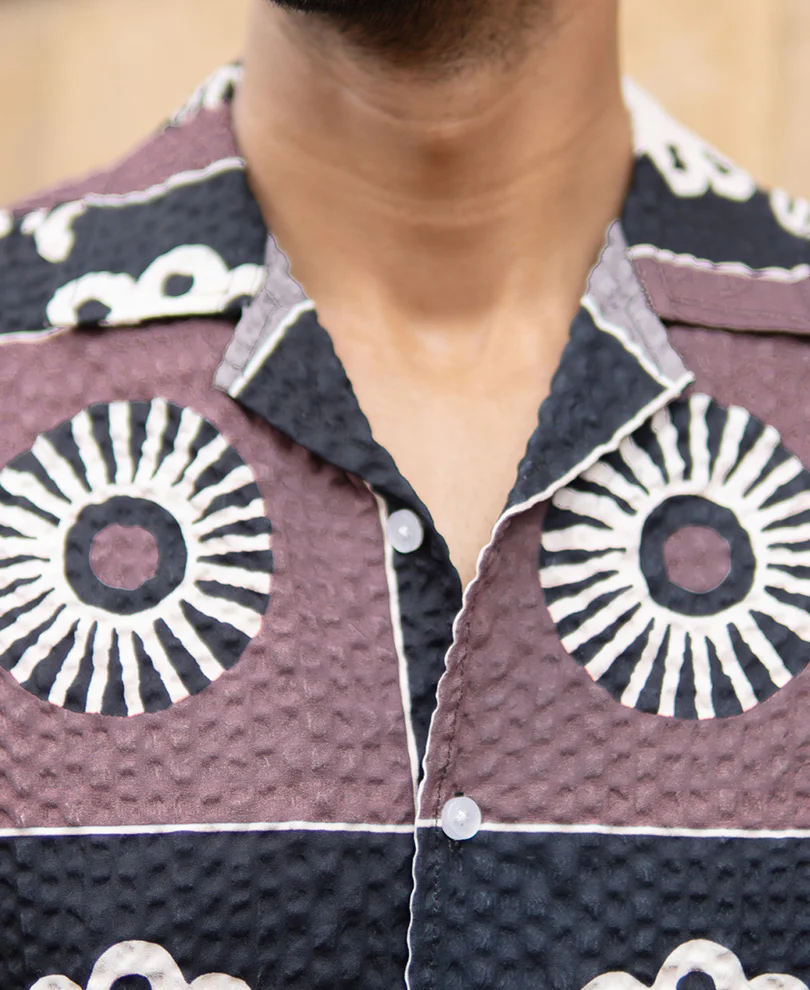 Multicolour Structure Print Shirt - Image 5