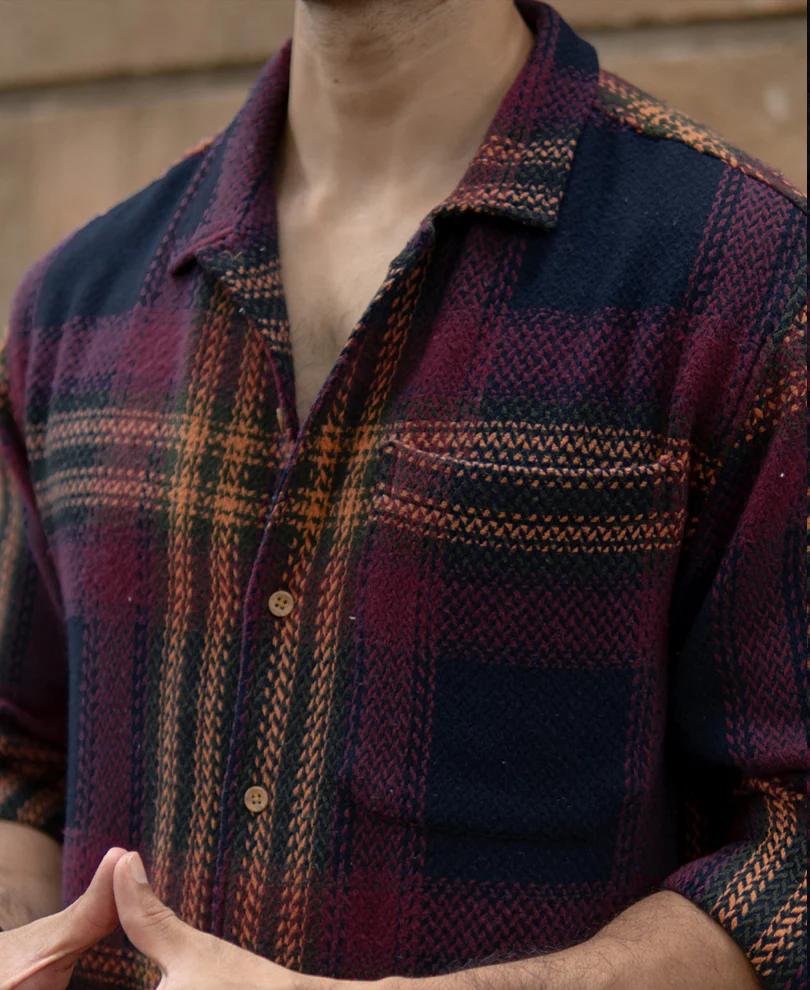 Multicolour Structured Checked Full Sleeves Shirt - Image 3