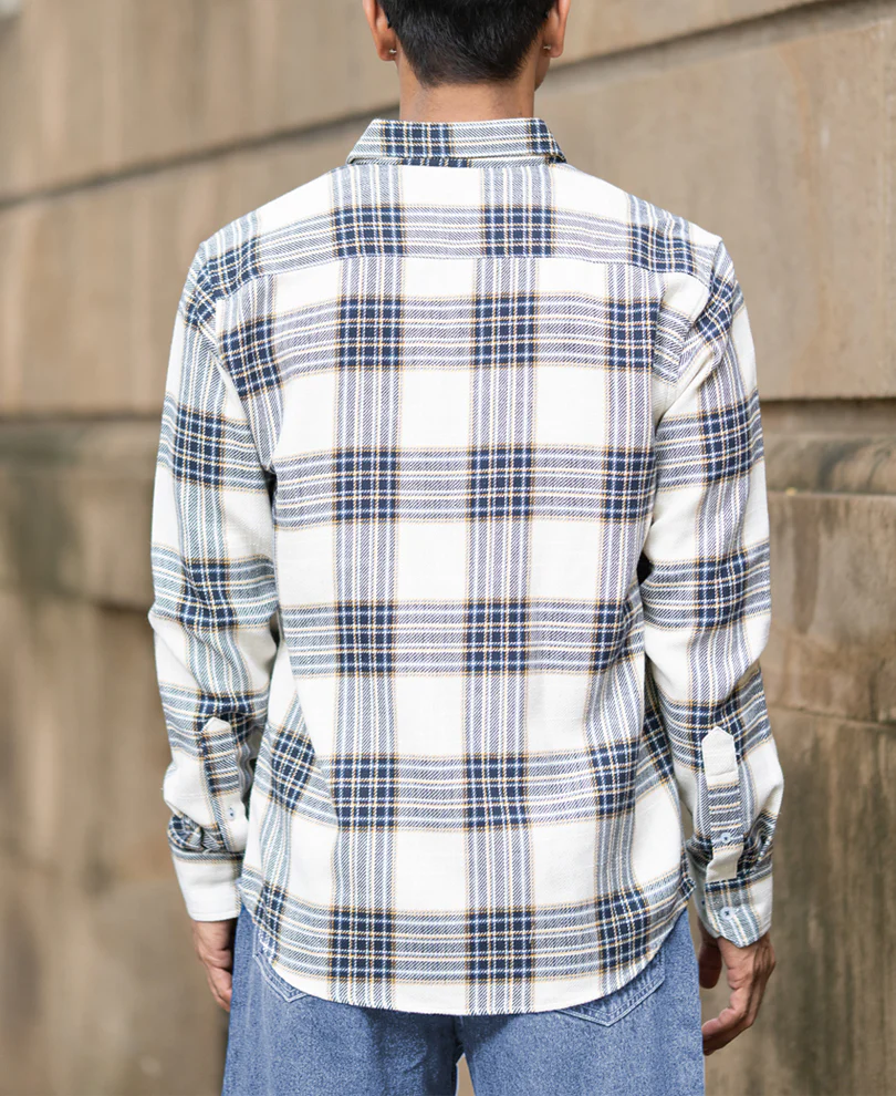 Multicolour Structured Checks Button Down Shirt - Image 5