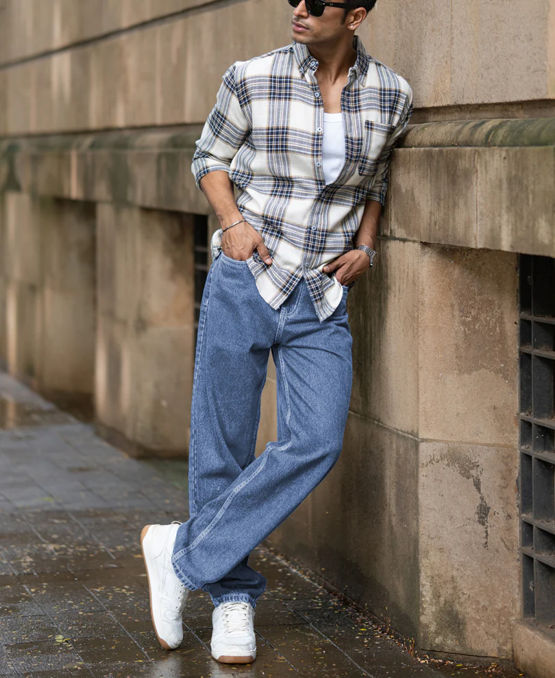 Multicolour Structured Checks Button Down Shirt - Image 6