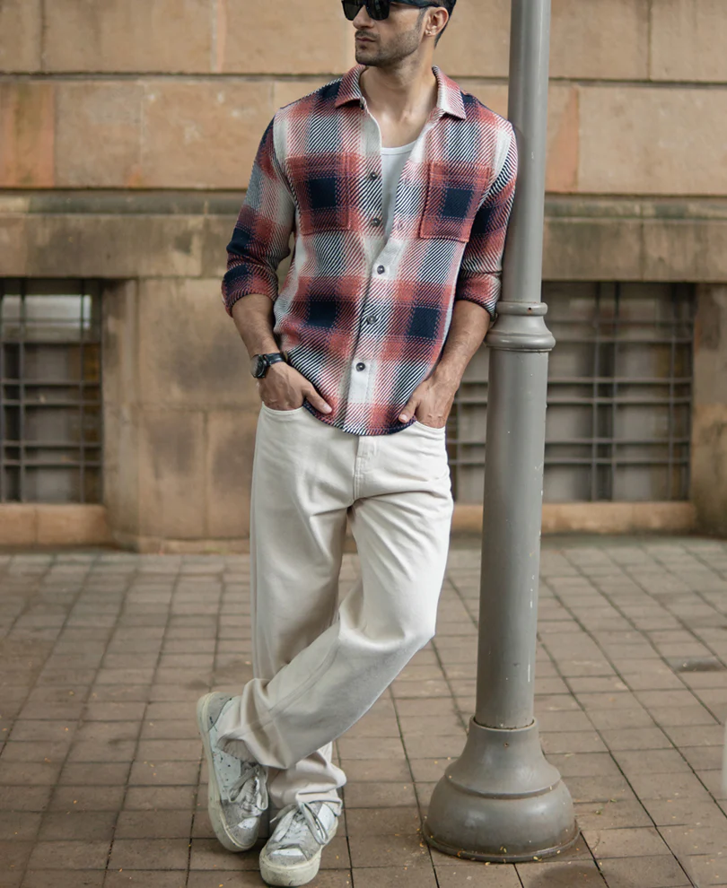 Multicolour Twill Checks Shirt - Image 6
