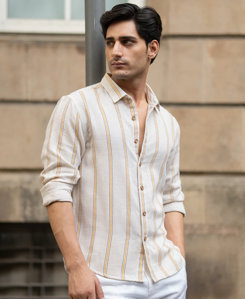 Natural Broad Striped Shirt - Image 2