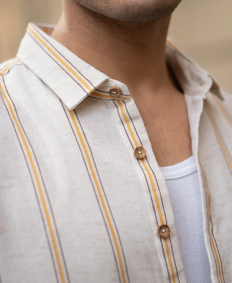 Natural Broad Striped Shirt - Image 4