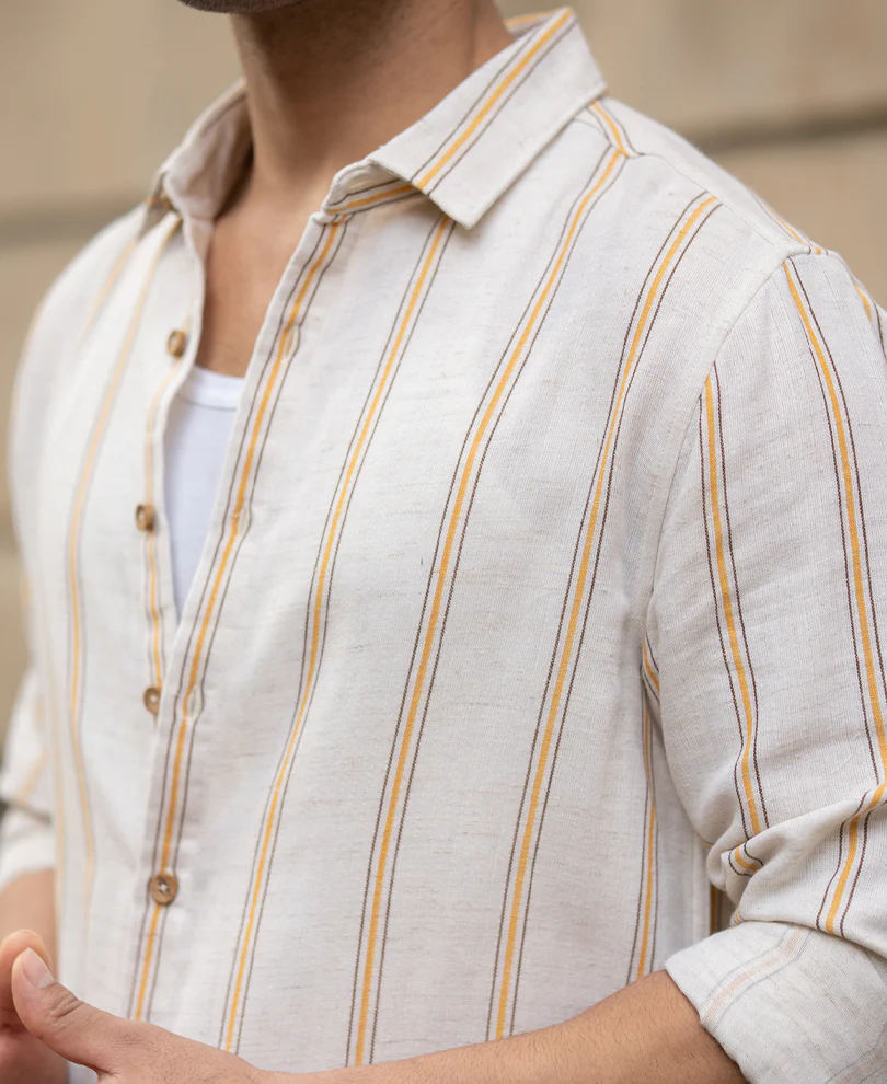 Natural Broad Striped Shirt - Image 5